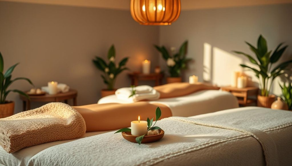 A tranquil spa setting with an array of massage modalities, including traditional Turkish, hot stone, aromatherapy, and deep tissue techniques. The scene is bathed in soft, natural lighting, creating a soothing and restorative ambiance. Plush towels, scented candles, and lush greenery adorn the space, evoking a sense of balance and mindfulness. The focus is on the diverse massage options available, each tailored to address specific mental and physical needs, promoting relaxation, focus, and overall well-being. A tranquil spa setting with an array of massage modalities, including traditional Turkish, hot stone, aromatherapy, and deep tissue techniques. The scene is bathed in soft, natural lighting, creating a soothing and restorative ambiance. Plush towels, scented candles, and lush greenery adorn the space, evoking a sense of balance and mindfulness. The focus is on the diverse massage options available, each tailored to address specific mental and physical needs, promoting relaxation, focus, and overall well-being.